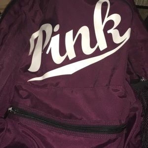 Maroon pink backpack